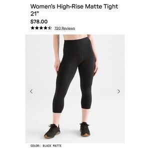 NOBULL Women's High-Rise Matte Tight 21" BLACK MATTE XS